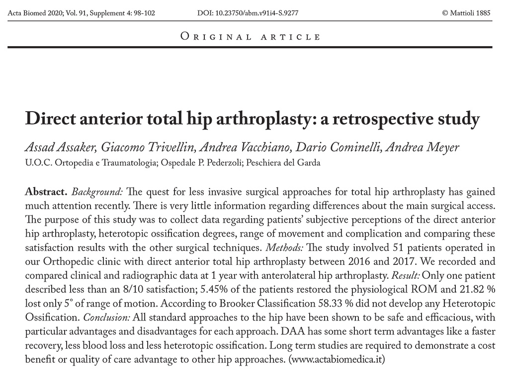 Direct Anterior tota hip Arthroplasty I Dr. Assad Assaker